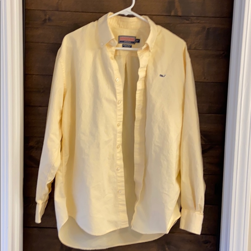 Vineyard Vines Yellow whale shirt EUC